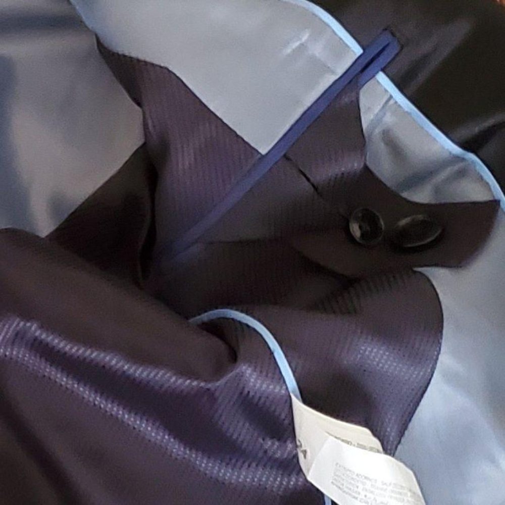 Zara Men's Tuxedo Jacket Blue Black Notch Lapel Lined Dinner Coat Size 36 NWT - Picture 10 of 11
